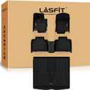 LASFIT Floor Mats & Cargo Mat for Mercedes Benz GLE SUV 2020-2026 350/450/ 53 AMG (Not Fit Coupe; Fit 5 Seats), All Weather TPE Anti-Slip Car Mats Custom Fit for GLE 1st & 2nd Row Set & Trunk Mat