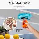 Banyaa Jar Opener Bottle Opener for Seniors with Arthritis - Under Cabinet Jar Opener for Weak Hands, Rotary Lid Opener, Easy Twist-Off Lids for Jars & Bottles, Original Kitchen Gadgets (Cyan)