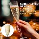 GuanQiao 16 Pack Clear Champagne Flutes, 6oz Disposable Wine Glasses with Long Stem, Reusable Plastic Cocktail Glasses for New Years Eve Party Birthday Wedding Celebration Toasting Drinking