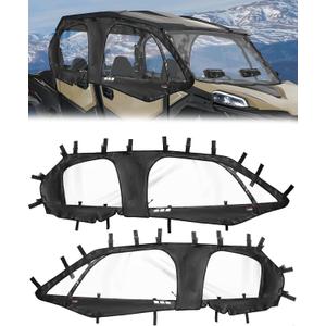 StarknightMT ZForce 950 Sport 4 Soft Upper Doors PVC Roll up Smooth Zipper