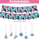 Cheerleading Party Decorations Cheerleading Birthday Party Supplies Includes Gymnastics Party Cheer Birthday Banner Swirls Cupcake Toppers Cake Topper Balloons for Cheerleading Decor