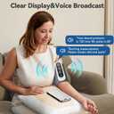 Checkme Rechargeable Blood Pressure Monitor, Automatic Upper Arm BP Machine, Large Clear Numbers, Voice Broadcast, 2-User Mode, 2x199 Memories, Large Cuff, Unlimited Cloud Storage via Bluetooth APP