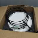 Kanwone 3 Tiered Serving Stand with White Porcelain Plates, 10" Round Tray, Dessert Table Display Set, Black Metal Stand, Versatile & Durable