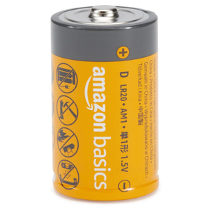 Amazon Basics 20-Pack D Cell Alkaline All-Purpose Batteries, 1.5 Volt, 5-Year Shelf Life, Long-Lasting Power, Leakproof Design