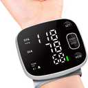 Blood Pressure Monitor Rechargeable Blood Pressure Monitors for Home Use Adjustable Automatic Wrist Cuff Voice Broadcast 2 * 120 Reading Memory for 2 Users with Carrying Case