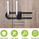 Jetec 10 Pieces Cabinet Locks for Babies, U-Shaped Proofing Drawers Safety Child Locks Adjustable, Easy to Use Childproof Latch for Knob Handle on Kitchen Door Storage Cupboard Closet (Black)