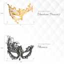 Masquerade Mask for Couples Women and Men - 3 Pack Venetian Gold and Black Lace, Mardi Gras Mask (Black)