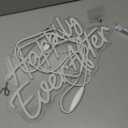 SYLHOME Happily Ever After LED Neon Light Sign Wedding Party Birthday Neon Art Wall Sign Decor USB Bedroom Home Pub Decor Valentine's Day Night Light 5V Warm White 15.75"X9.2"