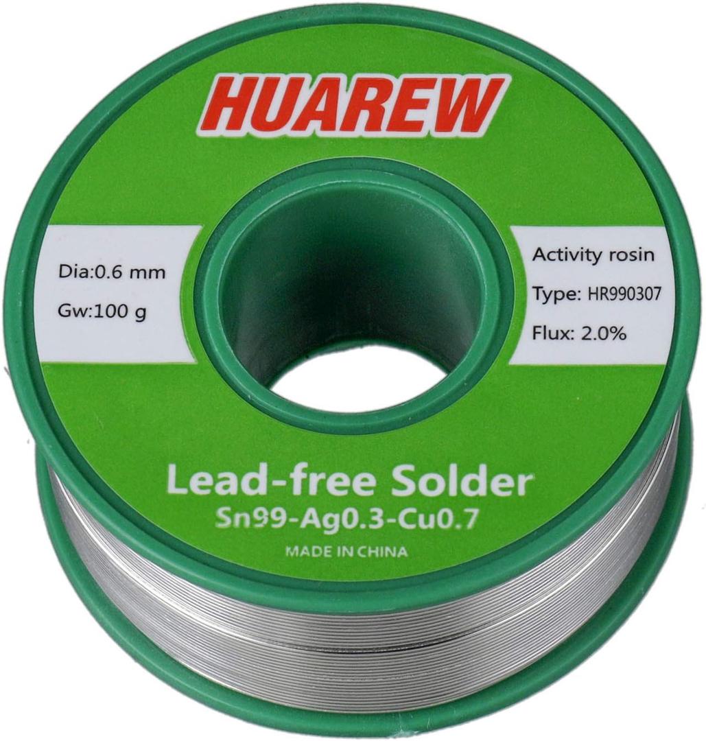 Lead Free Solder Wire with Rosin Core for Electrical Soldering (0.6mm, 100g) Lead Free Solder Wire with Rosin Core for Electrical Soldering (0.6mm, 100g)