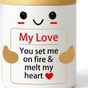Valentines Day Gifts for Him Her Couple Anniversary Valentine's Day to My Love Candle for Wedding Engagement LDR Birthday Gift for Women Men Boyfriend Girlfriend Husband Wife Fianc Valentines Candle