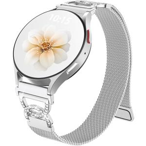 Adorve Slim Metal Strap Compatible with Galaxy Watch 7 Band, Galaxy Watch 6 Band, 5/4/FE/Pro/Classic/Active 2, 20mm Replacement Strap for Samsung Watch Bands for Women