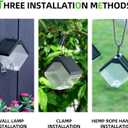 Traveant Solar Camping Lights, RGB Solar Lanterns Hanging Decorative Lights - 4 Pack Waterproof Outdoor Lantern Lamps for Camping, Halloween, Christmas, Garden, Patio, Yard, Lawn, Pathway