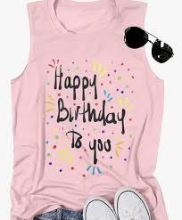 Happy Birthday tank top, S