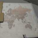 Canvas World Map with Cork Pin Board - English Lettering - Decorative Wall Decoration for All Rooms - Canvas Pictures with World Map Motif (70x50 cm, Pattern 16)