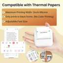 Print Pods Mini Sticker Printer, Sticker Printer, Mini Printer for Study Notes, DIY, To-do List, Mini Thermal Printer Compatible with iOS & Android, M02L Print Pods Mini Printer for Students