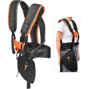 String Trimmer Full Harness 4119 710 9001 for Stihl Trimmer Shoulder Harness Brushcutter Trimmer Harness Padded Shoulders Weed Eater Shoulder Strap Harness Weed Eater Harness Double Shoulder Strap