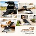 71" Extra Long Dog Ramp for Large Dogs, Heavy Duty Metal Frame Pet Ramp for High SUVs, Trucks and Cars, Portable Folding Travel Dog Ramps with Safety Latch, Supports up to 350lbs