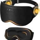 3D Contoured Sleep Mask with Bluetooth Headphones, Eye Masks for Sleep, Sleeping Headphones, Sleeping Mask with Ultra-Thin Stereo Speakers for Men, Women, Tech Gifts - Black
