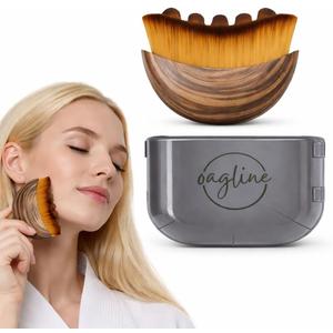 Lymphatic Contour Face Brush for Face and Neck, Soft Bristle Drainage Brush for Jawline Sculpting, Skin Tightening and Facial Massage