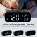 G Keni Digital Alarm Clock with FM Radio for Bedroom,2 Alarms with Large LED Display,USB Charger, Preset, Dimmer, Sleep Timer,Temperature,Relative Humidit, Adjustable Volume, Snooze