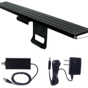 GE Hover Amplified HD Digital TV Antenna, Long Range Smart TV Antenna, Easy Mount on Top Design, Supports 4K 1080P HDTV VHF UHF, Indoor Amplified Signal Booster, 5ft Coax HDTV Cable/AC Adapter, 37075