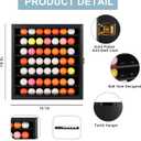 KCRasan Golf Ball Display Case - Wall Mounted Holder with Glass Door, Ideal Gift for Golf Enthusiasts