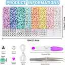 Adnsxzyj Bracelet Making Kit - 3860 Pcs Clay Beads for Friendship Bracelet Kit - DIY Jewelry Making Set with 26 Types Letter Beads,for Anklets,Bracelets, NecklacesEarrings