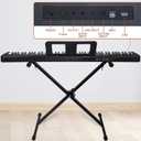 88 Key Piano Keyboard, Electric Digital Piano with Semi Weighted Keys, Keyboard Piano with Sustain Pedal, Power Supply, Stand, Carrying Case, Headphones, USB-MIDI Compatibility, for Beginner Adults