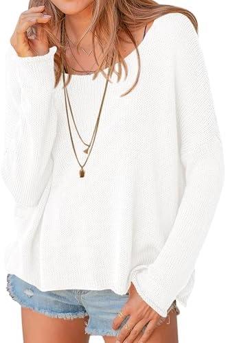 PRETTYGARDEN Women's Oversized Sweaters 2026 Casual Long Sleeve Scoop Neck Pullover Tops Loose Cozy Knit Spring Outfits, Size S