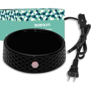 Electric Large Candle Warmer Plate - Ceramic Candle Wax Warmers for Jar Candles, Coffee Mug Warmer, Cup Warmers for Home Office, Aromatherapy Fragrance and Heating Beverage (Black Honeycomb)