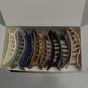 8 Pack Flat Hair Clips for Women  Large Matte Rectangle No-Slip Claw Clips, Strong Hold Square Hair Accessories for Thick & Thin Hair, Lay Flat Design for Work & Daily Styling (Multi-Color)