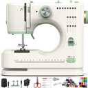 StitchMaster Pro:Ballet on twin needles.Sewing machine,sewing machine for beginners,Double needle and double thread,16 kinds of stitches.Sewing machine for Household,sewing machine for adults.white