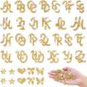 62 Pcs Rhinestone Letter Stickers Crystal Alphabet A-Z Self-Adhesive Letter Patches Bling Glitter Stickers Iron on Letters for Clothing Craft Decor Black