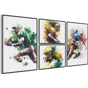 American Football Decor - Illusion Framed Wall Art, Football Posters