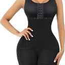 FeelinGirl Shapewear for Women Postpartum Girdle Tummy Control Post Surgery Compression Garment Full Body Shaper (Large, Black)