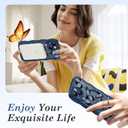 teloxy Designed for iPhone 15 Case, Magnetic [Curly Wavy Edge] Shockproof Protective Durable Slim Translucent Matte Anti-Fingerprint Phone Case, Dark Blue