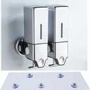 Wall Mounted Soap Dispenser, Shower & Lotion Dispenser for Home, Bathroom, Kitchen, Hotels, Restaurants (1000ml, Silver)