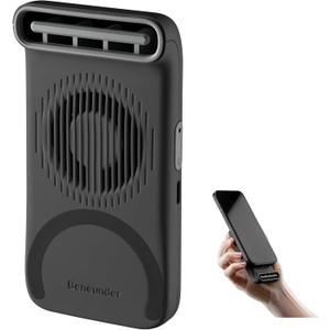 BENEUNDER Portable Handheld Fan, Magsafe Compatible Mini Small Hand Personal Fan with Magnetic Ring for All Device, 7000RPM Turbo Cooling, 4-Speed, Ultra-Lightweight for Gaming, Travel & Outdoor (Black)