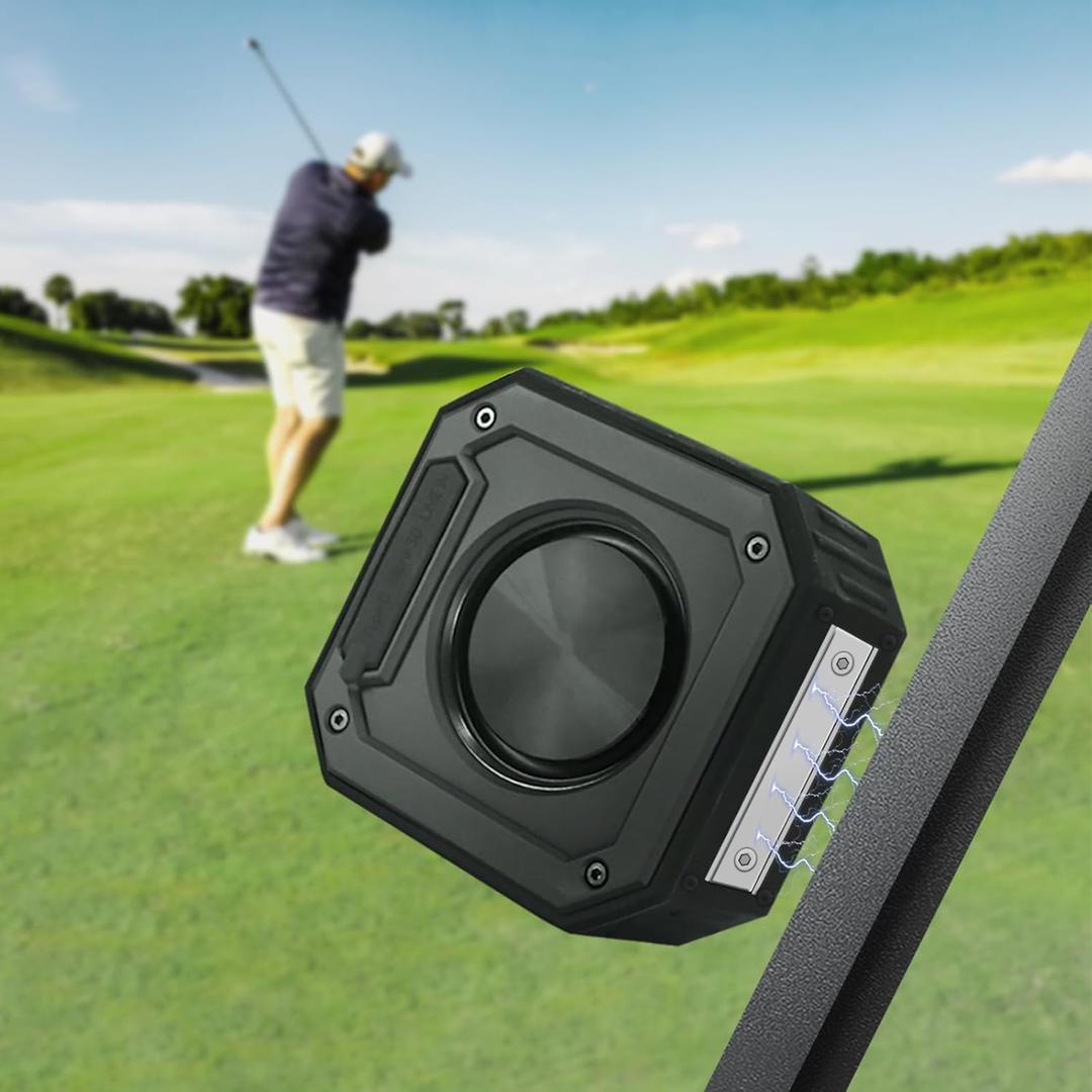 Golf Speaker, Golf Cart Speakers Bluetooth Wireless with Strong Magnetic, Loud with Rich Bass, Portable Outdoor IPX7 Waterproof Bluetooth Speaker, Golf Cart Accessories