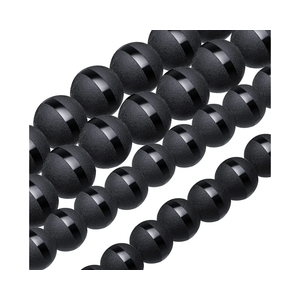 Jukin 86pc 8mm 10mm Matte Onyx Black Beads for Jewelry Making - Round Matte Onyx Energy Beads with Stretch Cord (15.5 Inches)