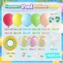 Summer Pool Party Decorations, Tropical 162pcs Pastel Colorful Balloons with Beach Ball Swimming Ring Foil Balloon for Splish Splash Birthday Hawaiian Luau Baby Shower Swimming Water Party Supplies, 5-28 Inches
