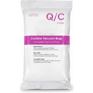 Amazink Replacement Type Q/C Vacuum Bags for Kenmore Q, C, Elite, 5055 & Panasonic C-15, C-18 Canister Vacuums - Keep Your Vacuum Running Strong