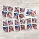 USPS Flags for All Seasons Forever Stamps 100 Stamps (5 Books of 20)