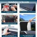 XCBYT 2019-2024 RAV4 Window Shades - Switch Between Total Blackout & Bug-Free Ventilation Car Window Covers | Reflective Silver 99% UV Heat Shield Breathable Mesh Side Window Sun Shade (4 PCS)