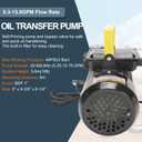 BLACKHORSE-RACING Self Priming 110V AC 16GPM 60L/min Oil Transfer Pump Fuel Diesel Kerosene Biodiesel Pumps