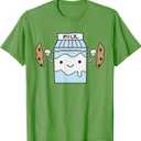 Milk Lifting Cookie Funny Coaster Barbell T-Shirt, Size XL