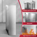 31.5" x 8" x 6.7" Stainless Steel Range Hood Chimney Extension, Wall Vent Extender & Duct Cover