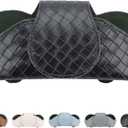 KINIVA Sunglasses Holder for Visor - Leather Glasses Case with Clips for All Car Models (Black)