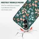 for iPhone 15 Case Anti Scratch Soft Microfiber Lining, Soft Shockproof Slim Fit Floral for iPhone 15 Phone Cover 6.1 inch-Leaf Green