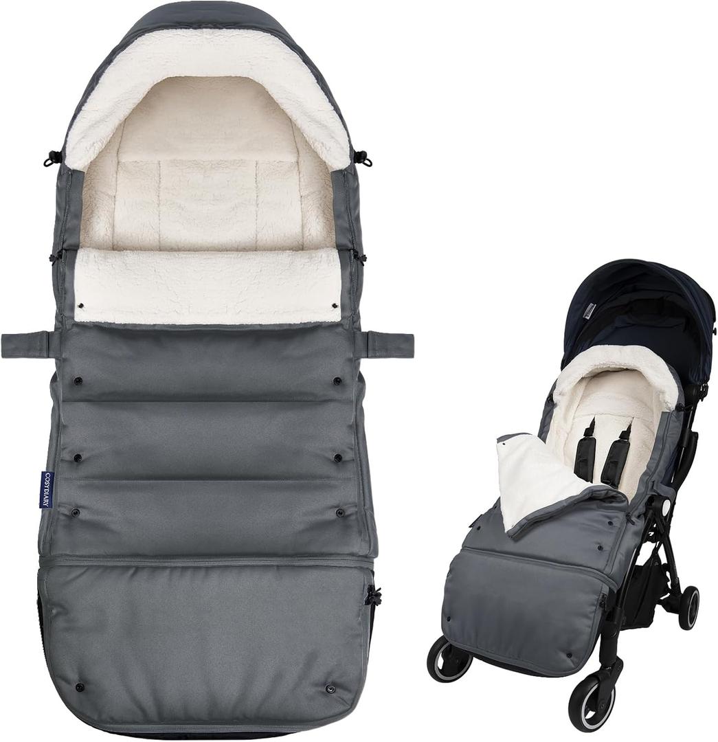 Universal, Weather-Proof, Warm Stroller Footmuff | Extendable Winter Cover | Adjustable Buckle | Stroller Bunting Bag | CosyDiary Stroller Accessories | Stroller Cover